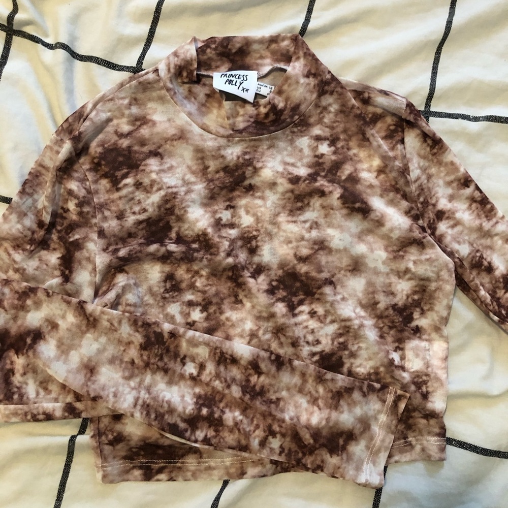 Princess Polly Mesh Long Sleeve Top